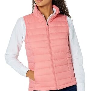 Amazon Essentials Women's Pink Puffer Vest